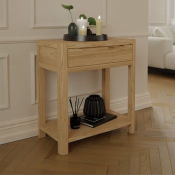 Stockholm Oak 1 Drawer Console Table