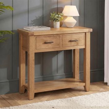 Hampshire Oak 2 Drawer Console Table