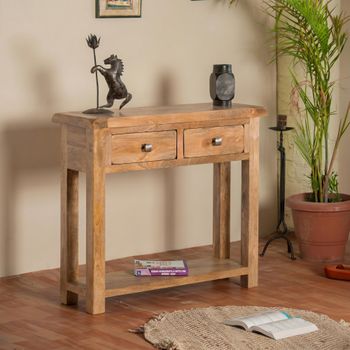 Odisha Solid Mango Wood 2 Drawer Console Table