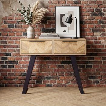 Agra 2 Drawer Parquet Console Table