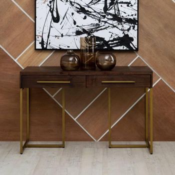 Brando Acacia Wood 2 Drawer Console Table