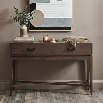 Dimaro Elm Wood 2 Drawer Console Table