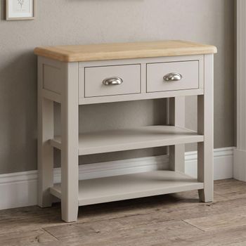 Windermere Painted Oyster Grey 2 Drawer Console Table