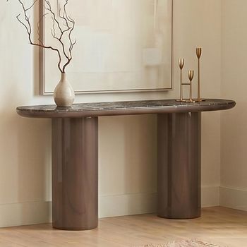 Almundi Chocolate Brown Ceramic Console Table