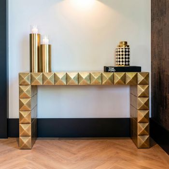 Collada Brass Cladded Console Table