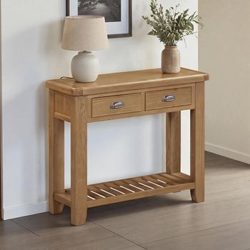Hopewood Oak 2 Drawer Console Table
