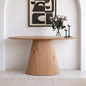 Palma Oak Oval Console Table