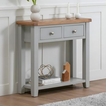 Melbourne French Grey Painted 2 Drawer Console Table