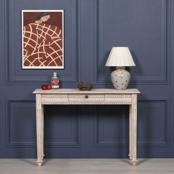 Acacia Wood Hall 1 Drawer Rectangle Table