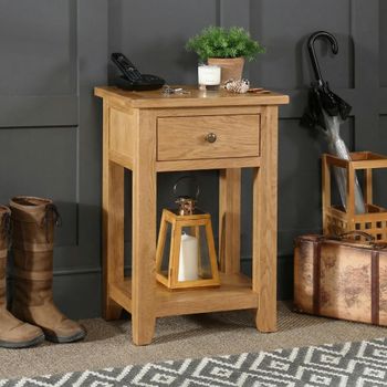 Appleby Petite Oak 1 Drawer Console Table