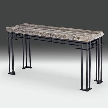 Brooklyn Occasional Rectangle Table Marble with Metal Base - Sizes Available