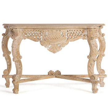 Cagliari Carved Mango Wood Console Table