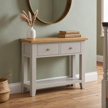 Clearance - Guildford Grey 2 Drawer Console Table - FSS16404