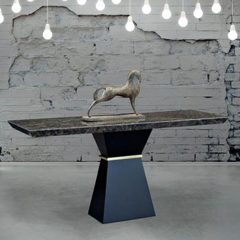 Clepsy Plus Occasional Rectangle Table Marble with Wooden Base - Sizes Available