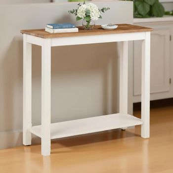 Coxmoor Ivory Console Table with Shelf