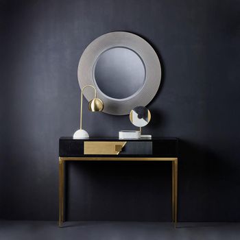 Davoli Black and Gold 1 Drawer Console Table