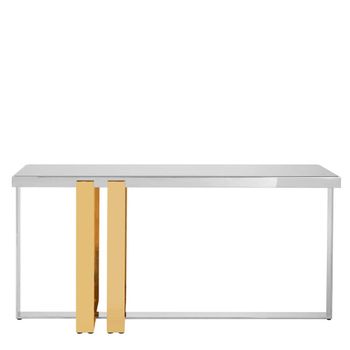 Demas Silver and Gold Metal Console Table