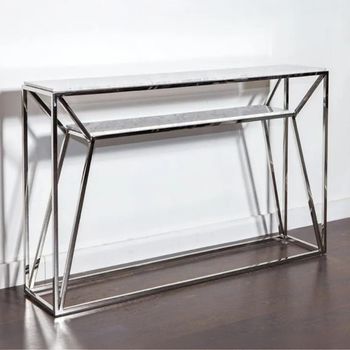 Ginza Marble and Metal Console Table - Sizes Available