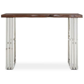 Hampstead Acacia Wood and Metal Console Table