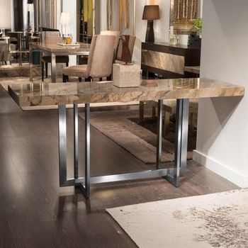 Horizon Marble with Steel Base Console Table - Sizes Available