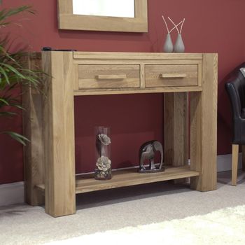 Trend Oak 2 Drawer Console Table