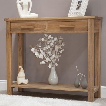 Opus Oak 2 Drawer Console Table