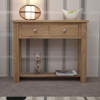 Torino Oak 2 Drawer Console Table