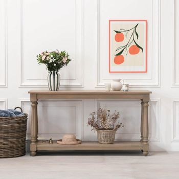 Rustic Wood Large Farmhouse Console Table