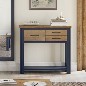 Splash Blue 3 Drawer Console Table