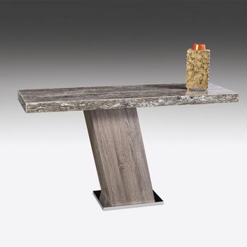 Vertigo Marble with Wooden Base Console Table - Sizes Available