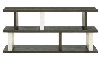 Waldorf White and Black Console Table