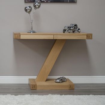 Z Designer Oak Large Console Table