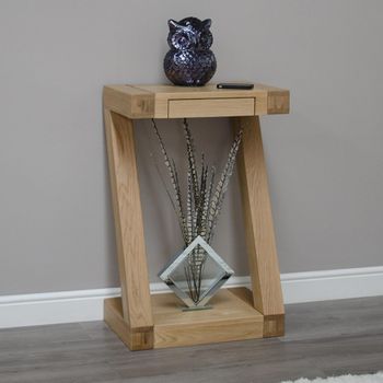 Z Designer Oak Small Console Table