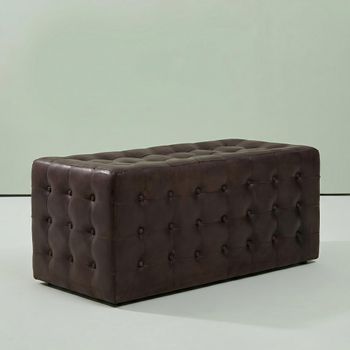 Buffalo Brown Leather Bench