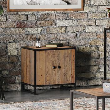 Ooki Modular Reclaimed Wood Low 2 Door Cupboard