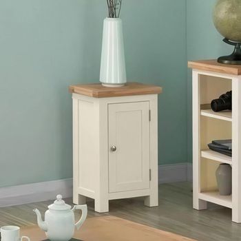 Lundy Ivory Painted 1 Door Small Hall Cabinet