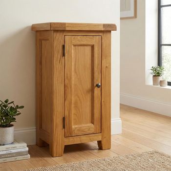 Somer Oak 1 Door Small Hall Cabinet