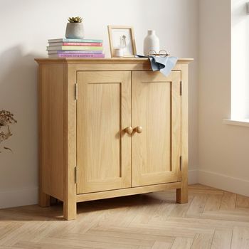 Arlington Oak 2 Door Small Cabinet