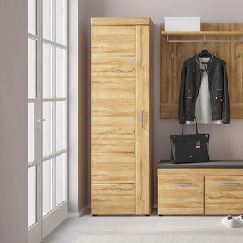 Cortina LHF Oak Tall 1 Door Cabinet