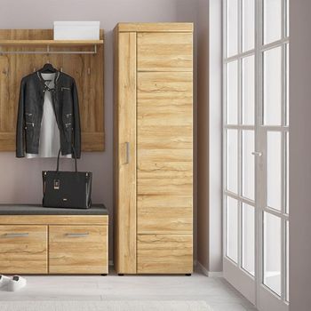 Cortina RHF Oak Tall 1 Door Cabinet
