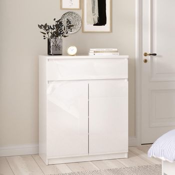 Naia White Gloss 2 Door Cabinet
