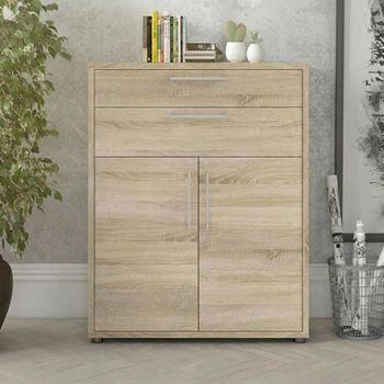 Prima Oak 2 Door 2 Drawer Cabinet
