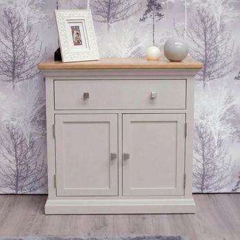 Cotswold 2 Door Cupboard Occasional Oak and Painted Grey