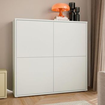 Alice Springs Light Grey 4 Door Large Storage Cabinet
