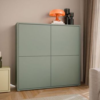 Alice Springs Sage Green 4 Door Large Storage Cabinet