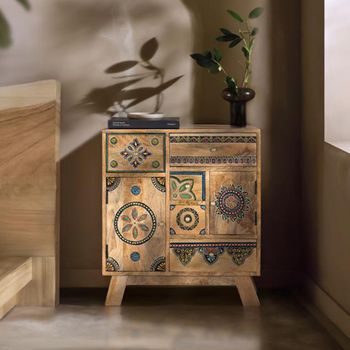 Chieti Painted Mango Wood 2 Door Hall Cabinet
