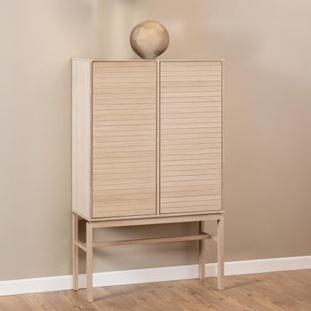 Linley White Oak 2 Door Hall Cabinet