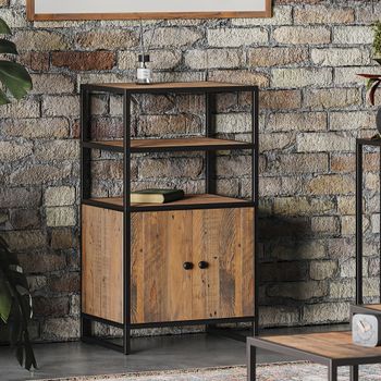 Ooki Modular Reclaimed Wood 2 Door Medium Cupboard