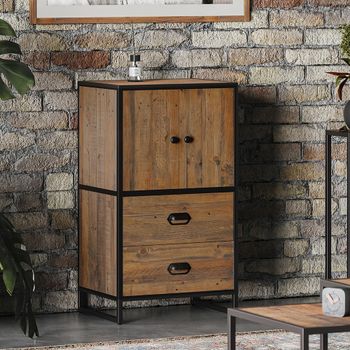 Ooki Modular Reclaimed Wood 2 Drawer Medium Cupboard