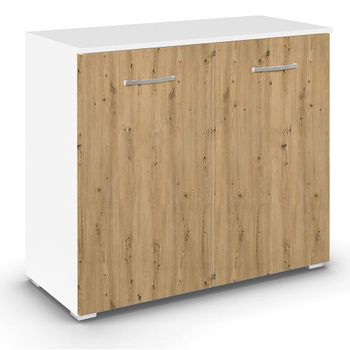 Aditio 2 Door Cupboard Alpine White and Artisan Oak